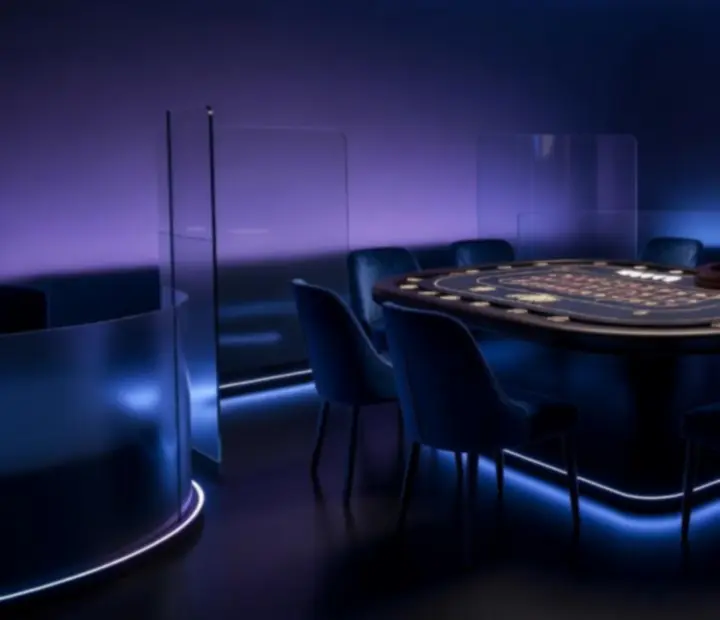 Atmosferyczna aranżacja stołów eventowych w stylu casino evenings offline